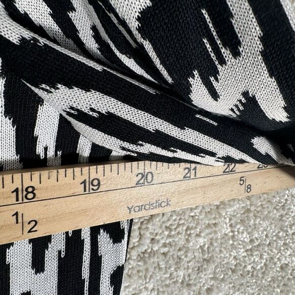 Ming Wang Jacket Black White Zebra Stripe Womens‎ Small Acrylic Knit Cardigan - Picture 9 of 11